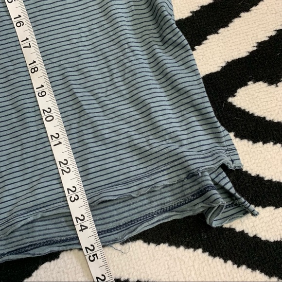 Anthropologie LIV Los Angeles Day Off Henley Striped Top Tee Size Medium - Picture 7 of 8